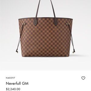 Louis Vuitton Neverfull GM in Brown Checkered Pattern